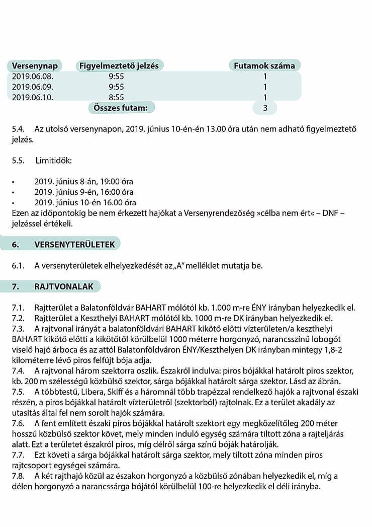 Versenyutasítás - Pünkösdi Regatta