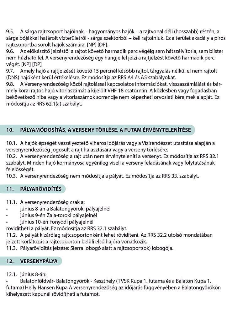 Versenyutasítás - Pünkösdi Regatta