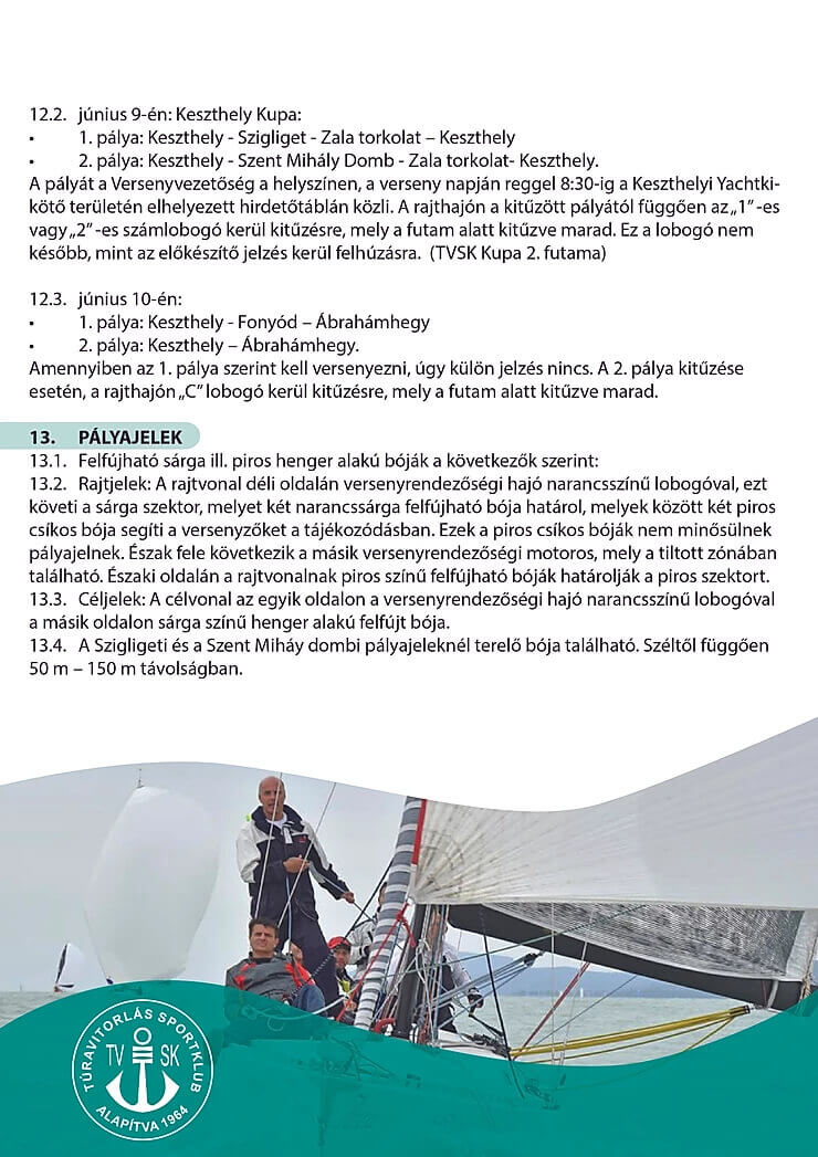 Versenyutasítás - Pünkösdi Regatta