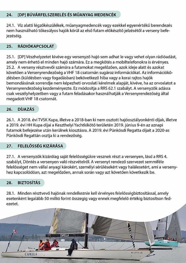 Versenyutasítás - Pünkösdi Regatta